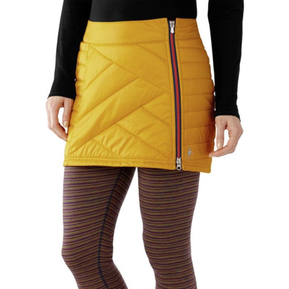 SMARTWOOL Corbet SmartLoft 120 Wool Puffer Skirt Mustard Yellow